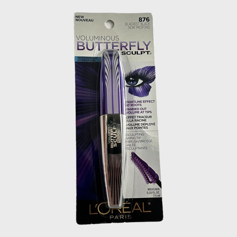 L'Oreal Paris Voluminous Butterfly Sculpt Waterproof Mascara 876 Blackest Black